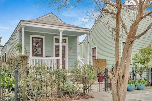 bungalow-style home with a porch