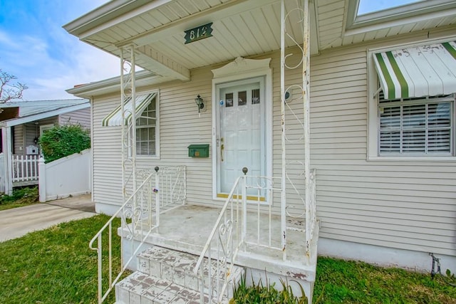 view of doorway to property