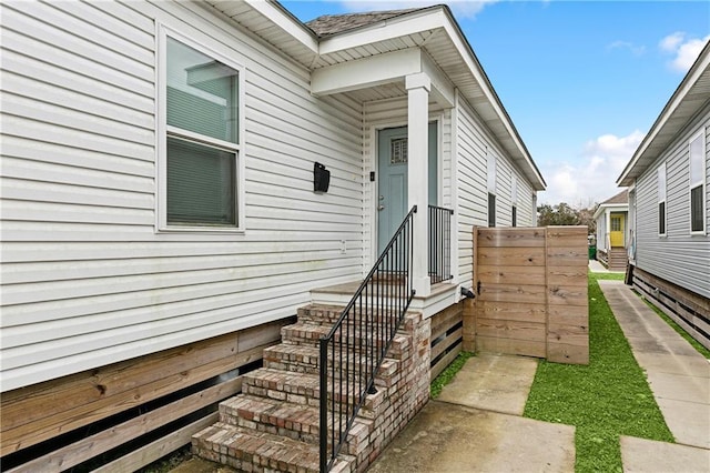 view of doorway to property