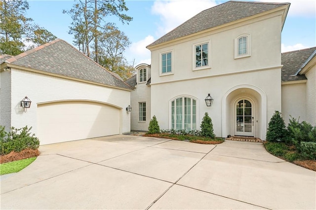 view of front of home featuring a garage