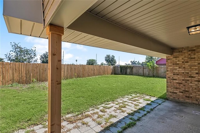 view of yard with a patio