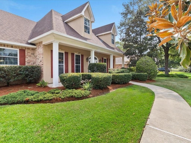 view of home's exterior featuring a lawn