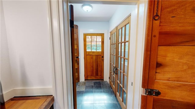 doorway featuring french doors