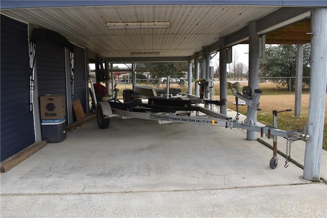 view of patio / terrace with an attached carport