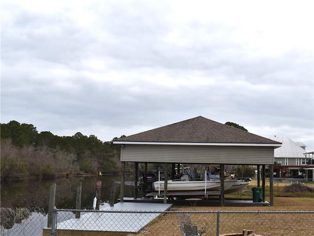 dock area with fence