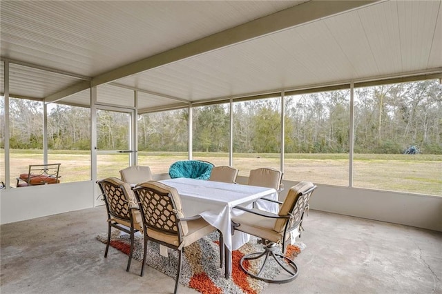 view of sunroom