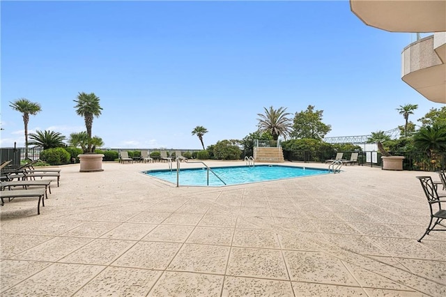 view of pool with a patio