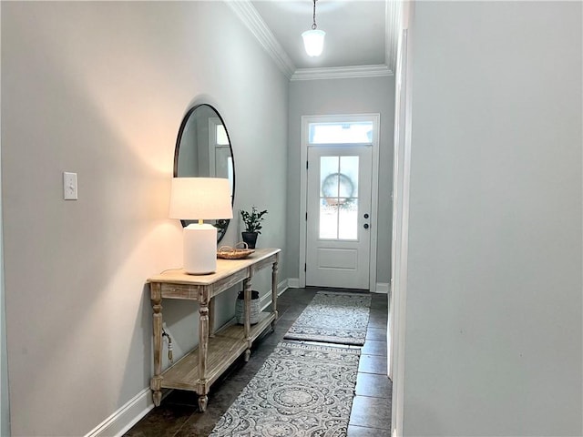 doorway with ornamental molding