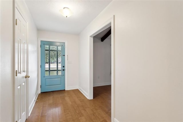 entryway with light wood-type flooring