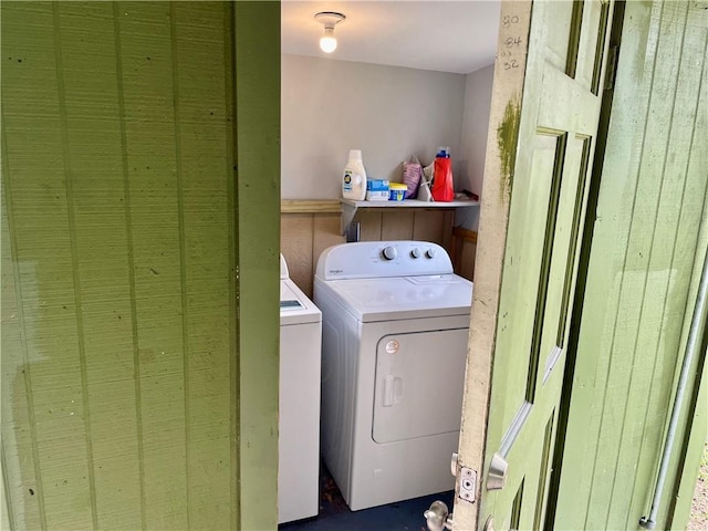 laundry room with washer and dryer