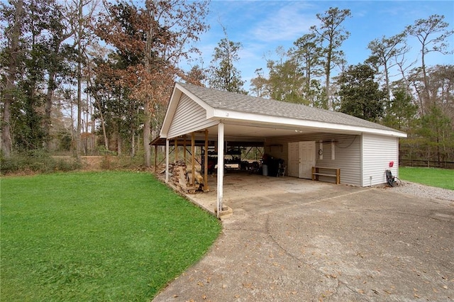 view of parking / parking lot with driveway