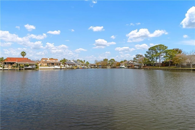 property view of water featuring a residential view