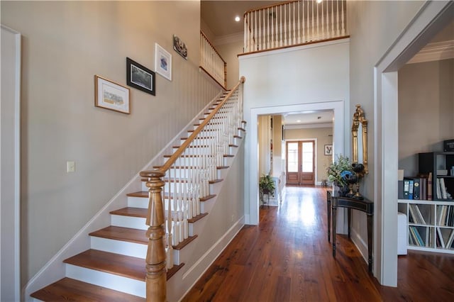 interior space featuring dark hardwood / wood-style floors