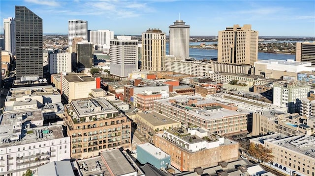 view of city featuring a water view