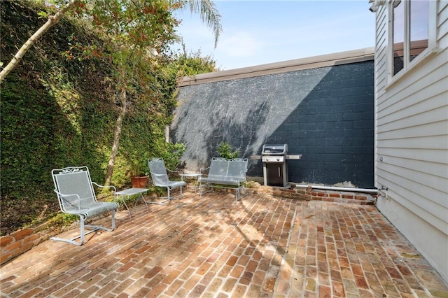 view of patio / terrace with area for grilling