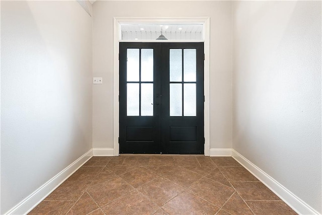 foyer with french doors