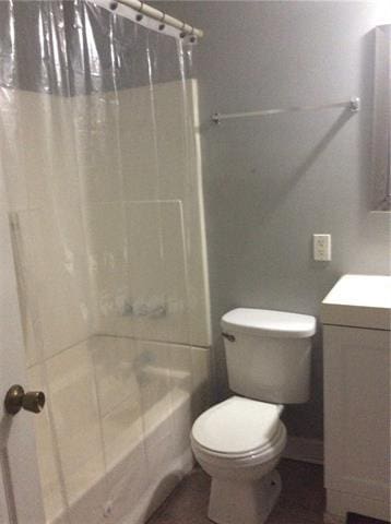 716-718 Delery St, New Orleans, LA 70117 - full bathroom featuring vanity, shower / tub combo, and toilet