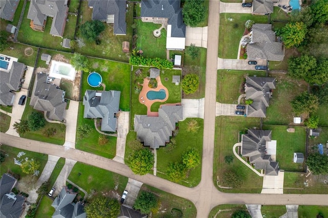 bird's eye view with a residential view