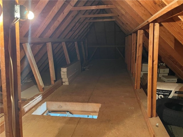 view of attic