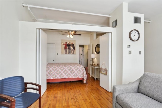 bedroom featuring hardwood / wood-style flooring