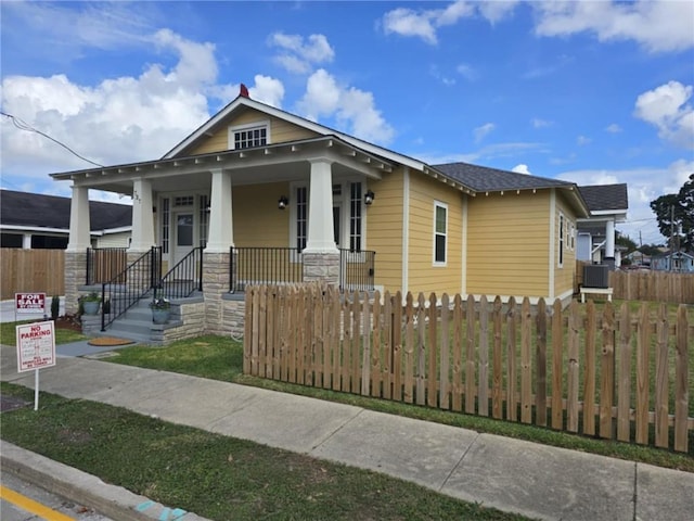 bungalow featuring a porch