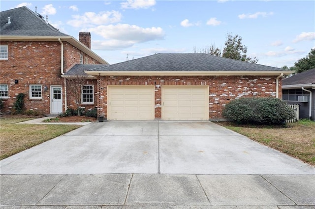 front of property with a garage