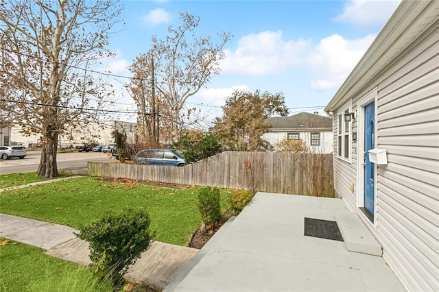 view of yard featuring a patio