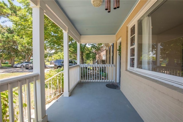 balcony with covered porch