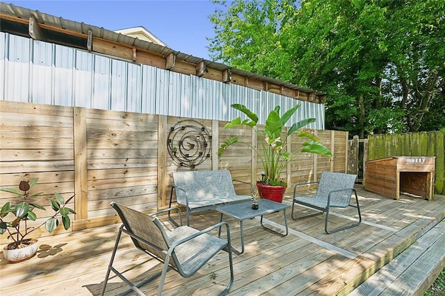 view of wooden terrace