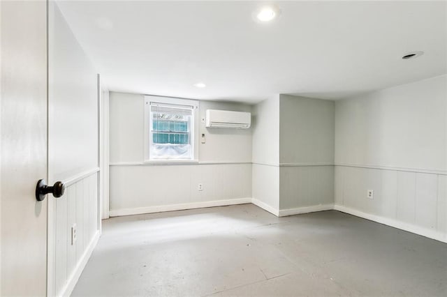 empty room with an AC wall unit