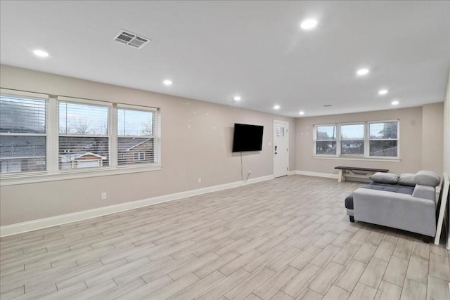 living room featuring light hardwood / wood-style floors