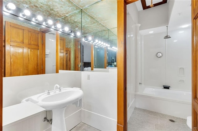 bathroom featuring tile patterned floors