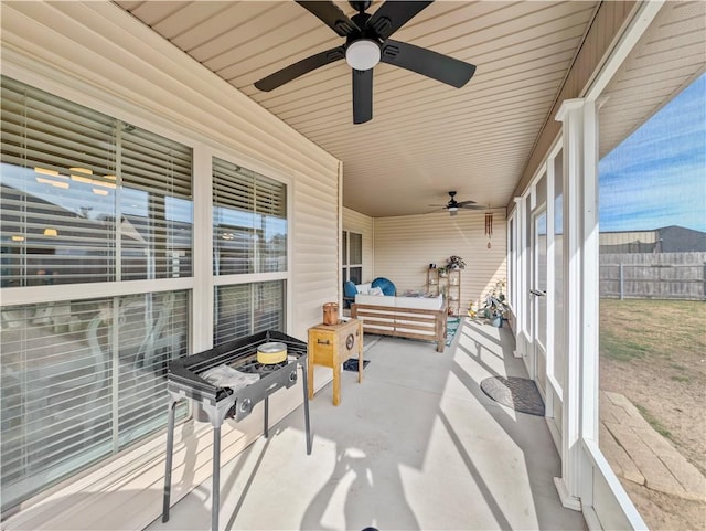 view of sunroom