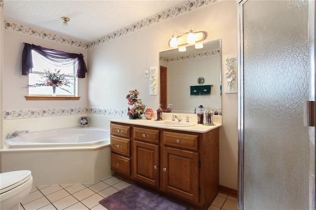 330 Saint Nicholas St, Luling, LA 70070 - full bathroom with toilet, a bath, a shower stall, and tile patterned flooring