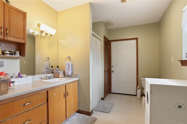330 Saint Nicholas St, Luling, LA 70070 - full bath with toilet, vanity, and baseboards