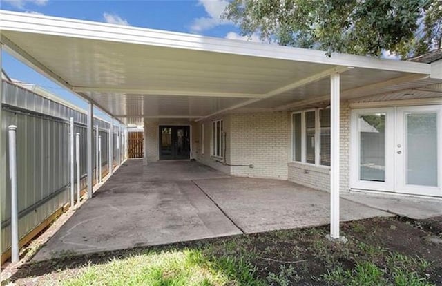 view of patio / terrace with french doors