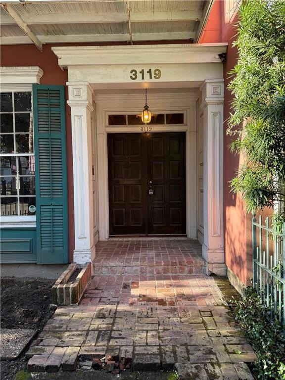 view of doorway to property