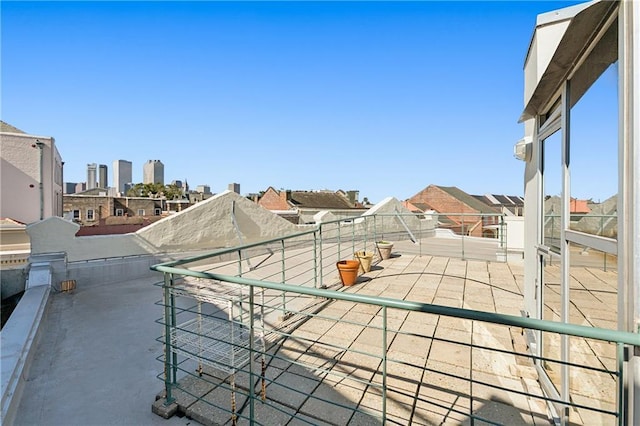 view of patio with a balcony