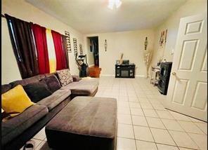 view of tiled living room