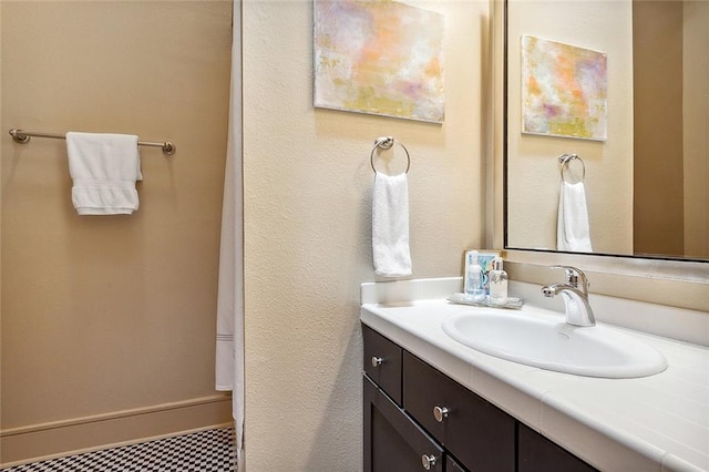 bathroom featuring vanity