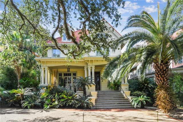 view of front of home featuring french doors