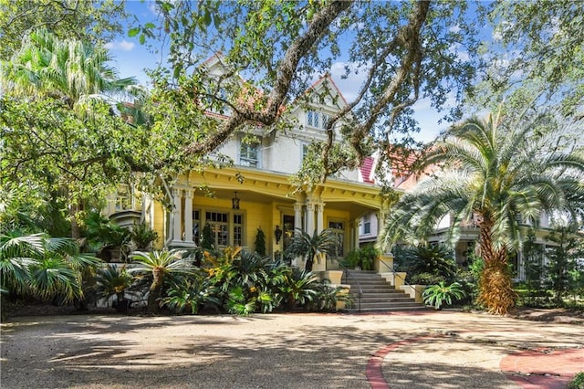 view of front of property with french doors