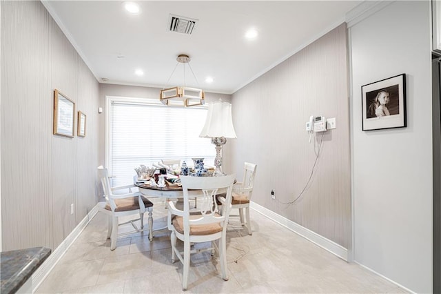1201 Moss Ln, River Ridge, LA 70123 - dining space featuring crown molding