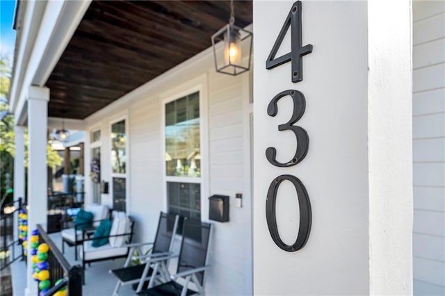 view of patio / terrace featuring covered porch