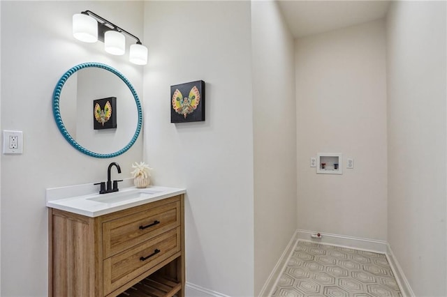 bathroom featuring vanity and tile patterned floors