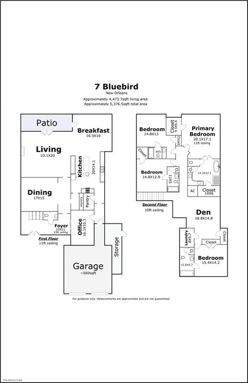 7 Bluebird St, New Orleans, LA 70124 - view of room layout