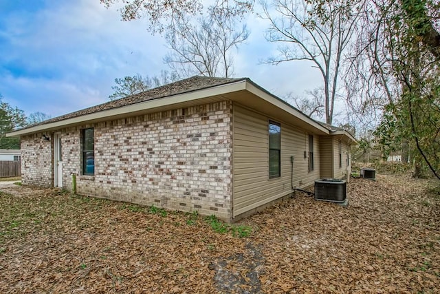 view of home's exterior featuring cooling unit