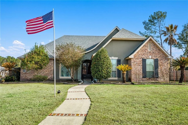 view of front of property with a front yard