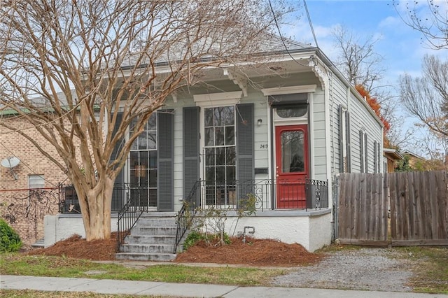 view of bungalow