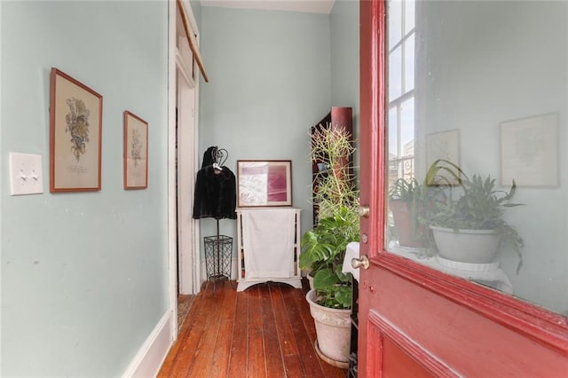 interior space with wood-type flooring